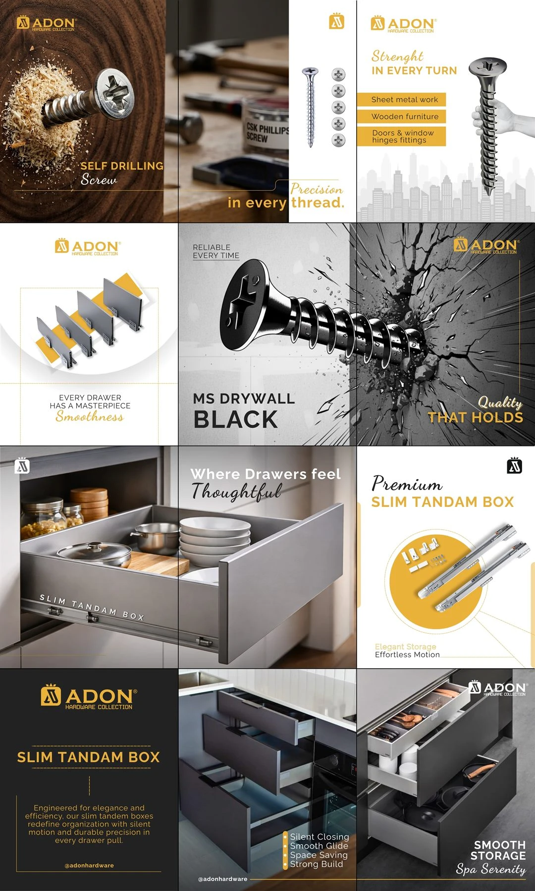 Adon Hardware Instagram Grid work by Safar Spectrum Media &mdash; Instagram feed grid