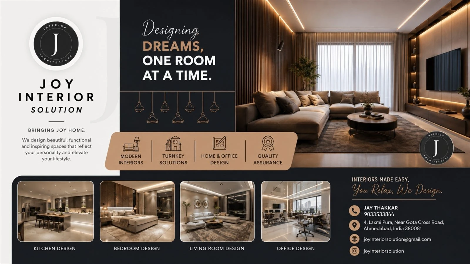 Joy Interior Solution Brand Identity work by Safar Spectrum Media