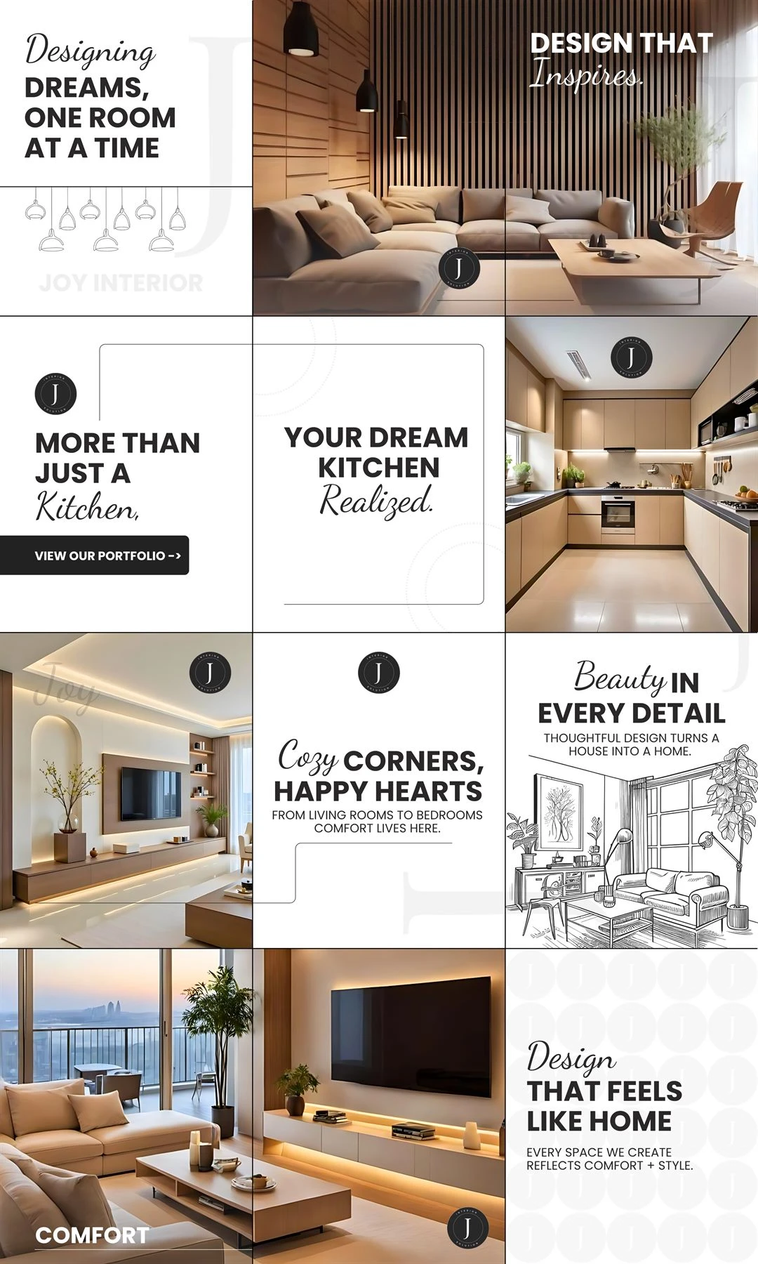 Joy Interior Solution Instagram Grid work by Safar Spectrum Media &mdash; Instagram feed grid