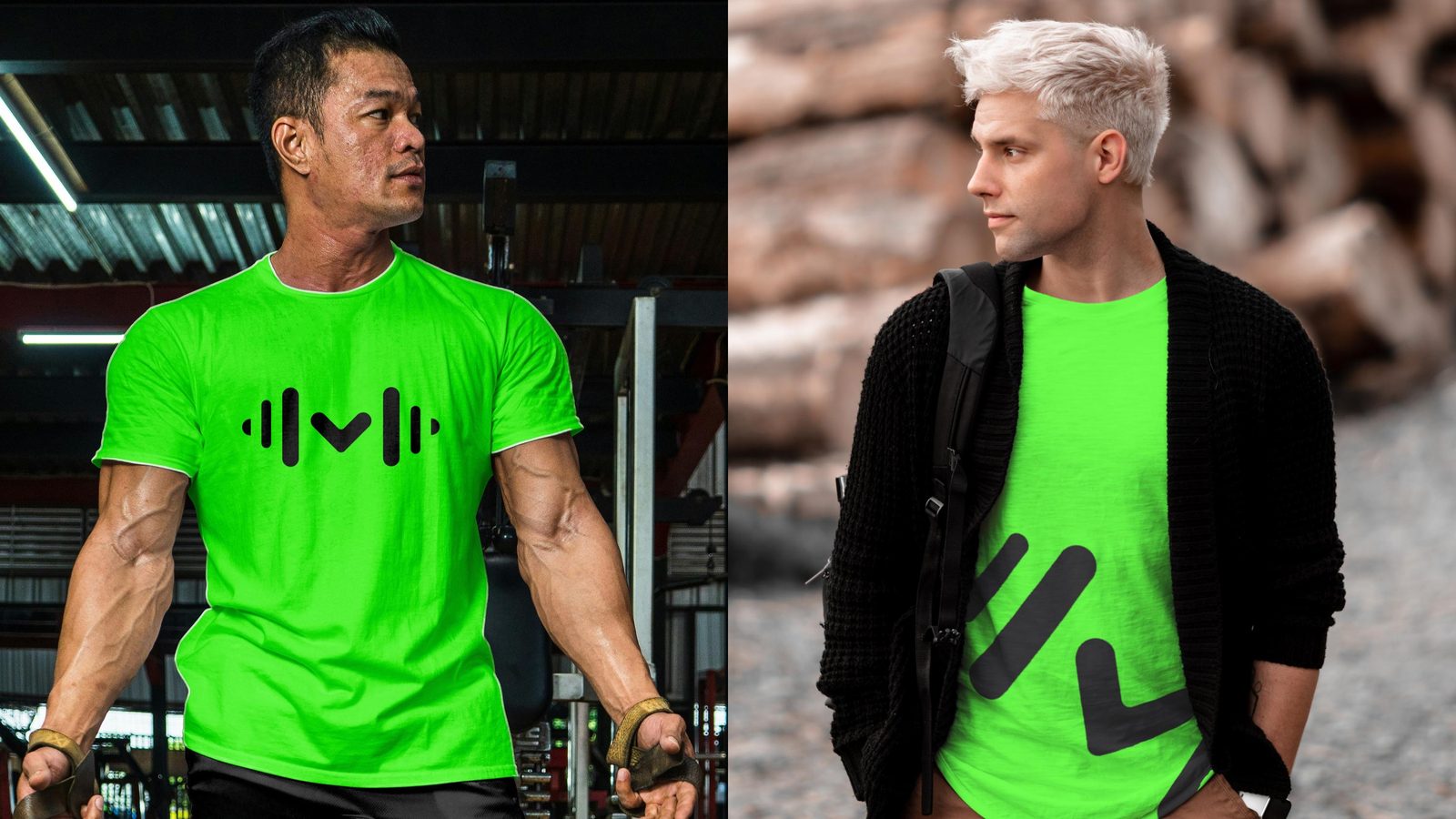 Monarc Fitness branded apparel — T-shirt mockups