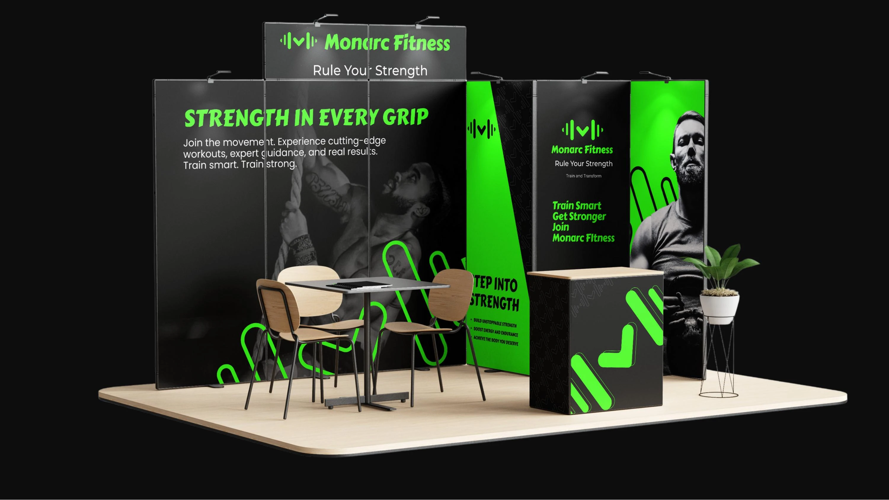 Monarc Fitness exhibition stand design