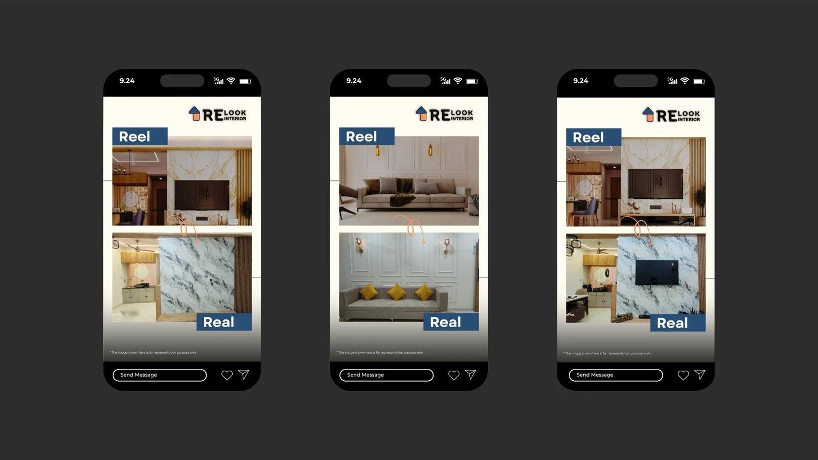 Relook Interior Social Media work by Safar Spectrum Media