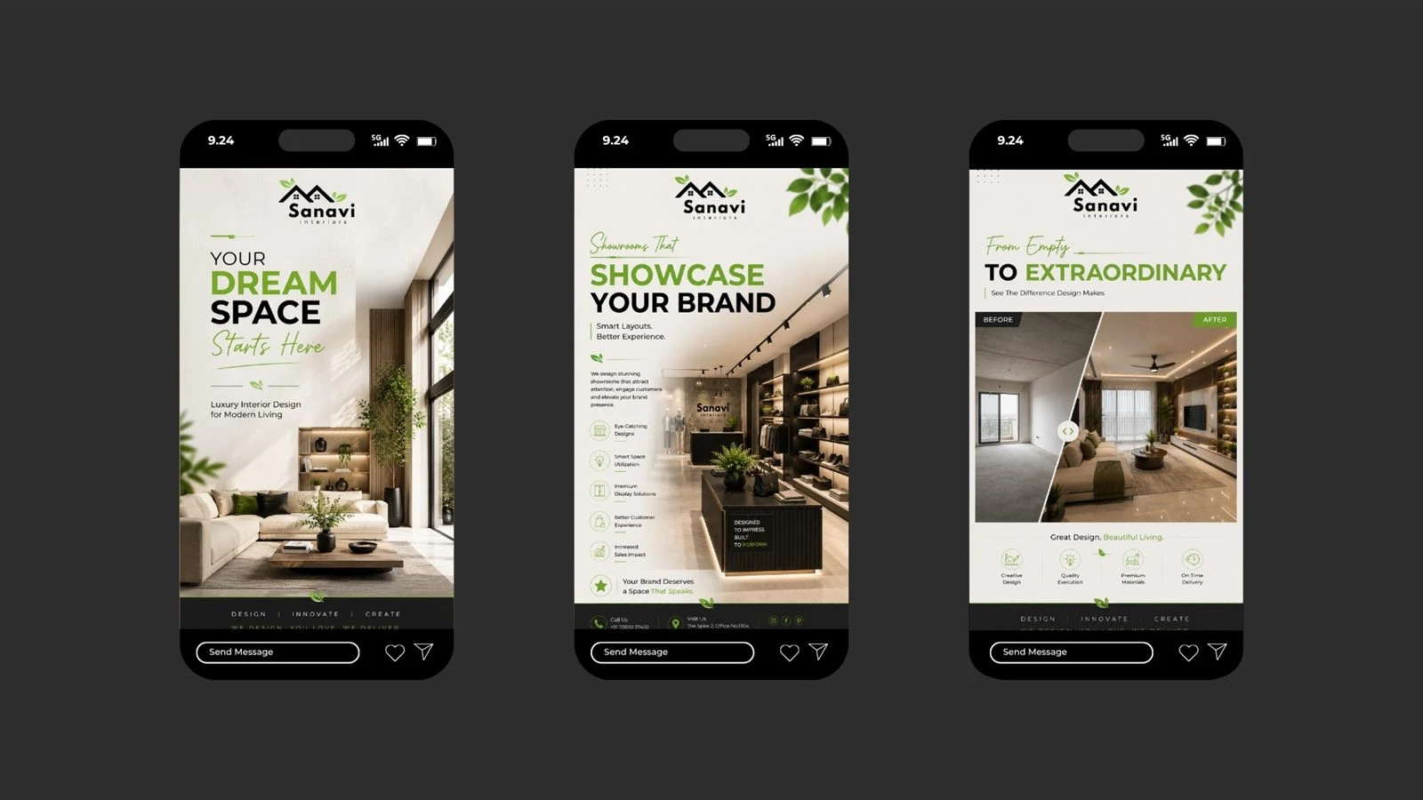 Sanavi Interiors Social Media work by Safar Spectrum Media