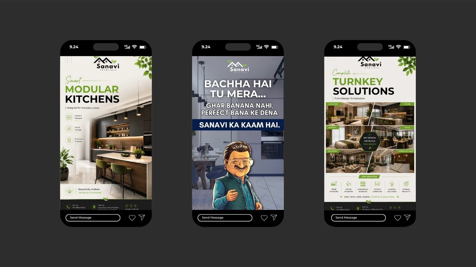 Sanavi Interiors Social Media work by Safar Spectrum Media