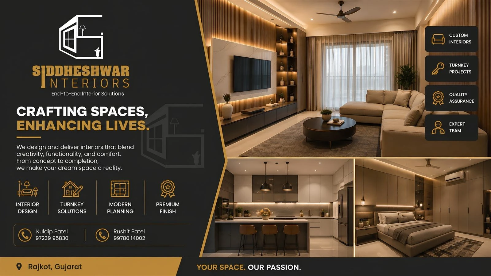 Siddheshwar Interiors Brand Identity work by Safar Spectrum Media