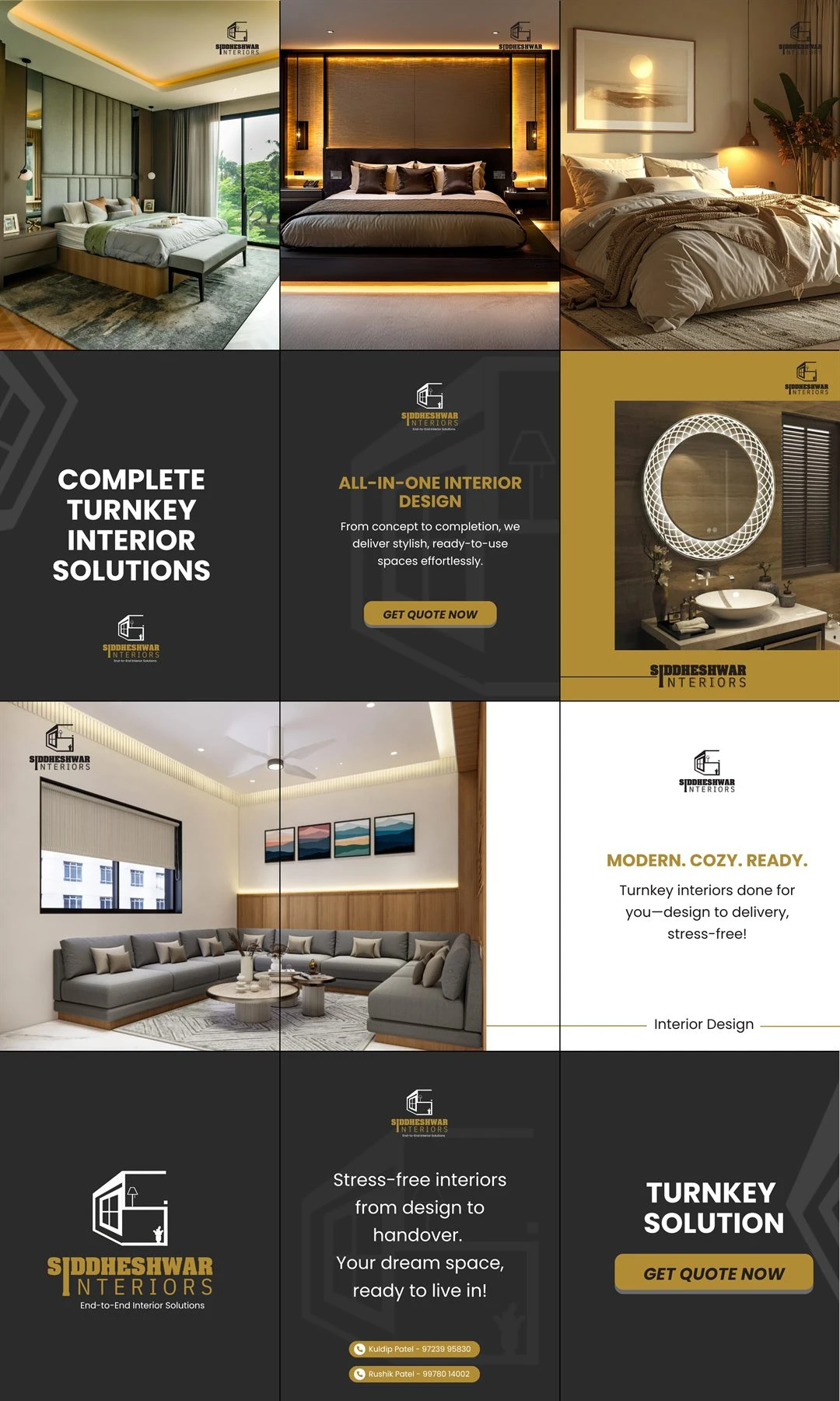 Siddheshwar Interiors Instagram Grid work by Safar Spectrum Media &mdash; Instagram feed grid