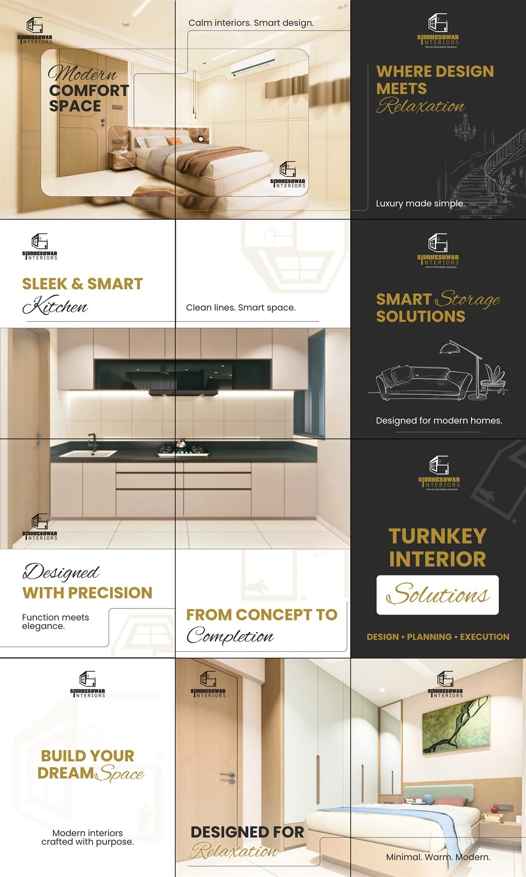 Siddheshwar Interiors Instagram Grid work by Safar Spectrum Media &mdash; Instagram feed grid
