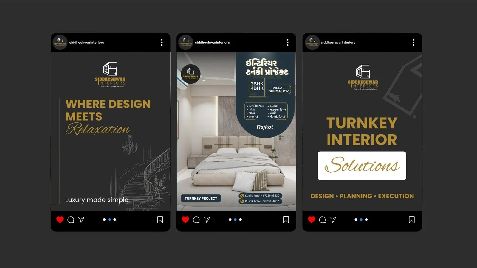 Siddheshwar Interiors Social Media work by Safar Spectrum Media